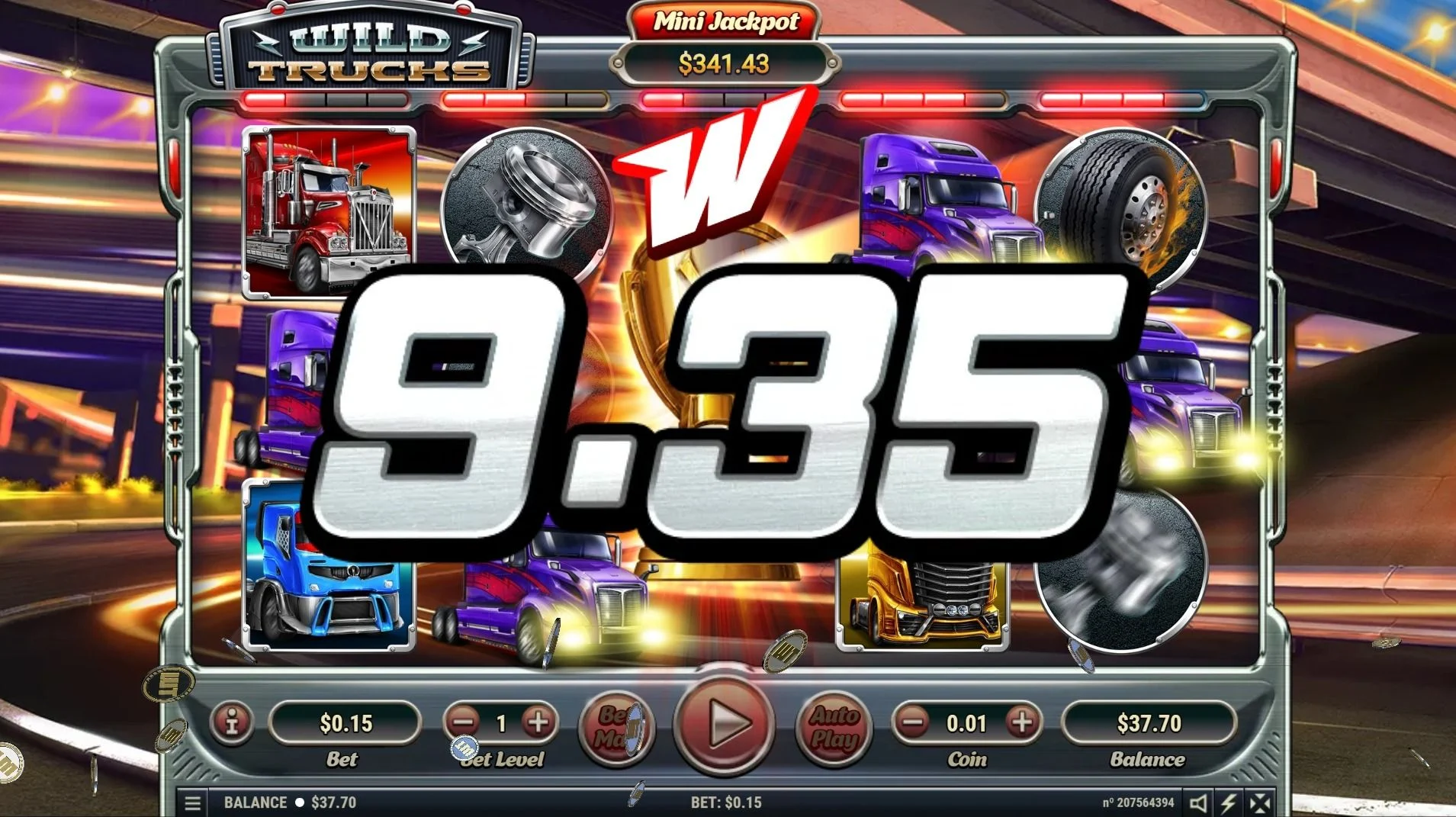 Khám phá tiền cược và tiền thưởng tại Slot game Wild Trucks